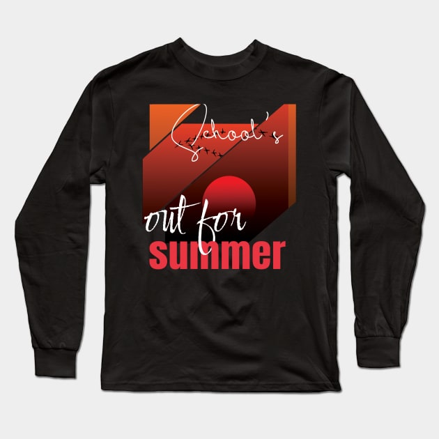 cute retro last day of school school's out for summer teacher Long Sleeve T-Shirt by TeeText